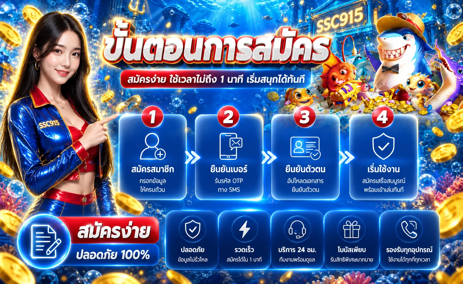 SSC915 เว็บตรง ทางเข้าเล่น สมัครสมาชิก และทดลองเล่น