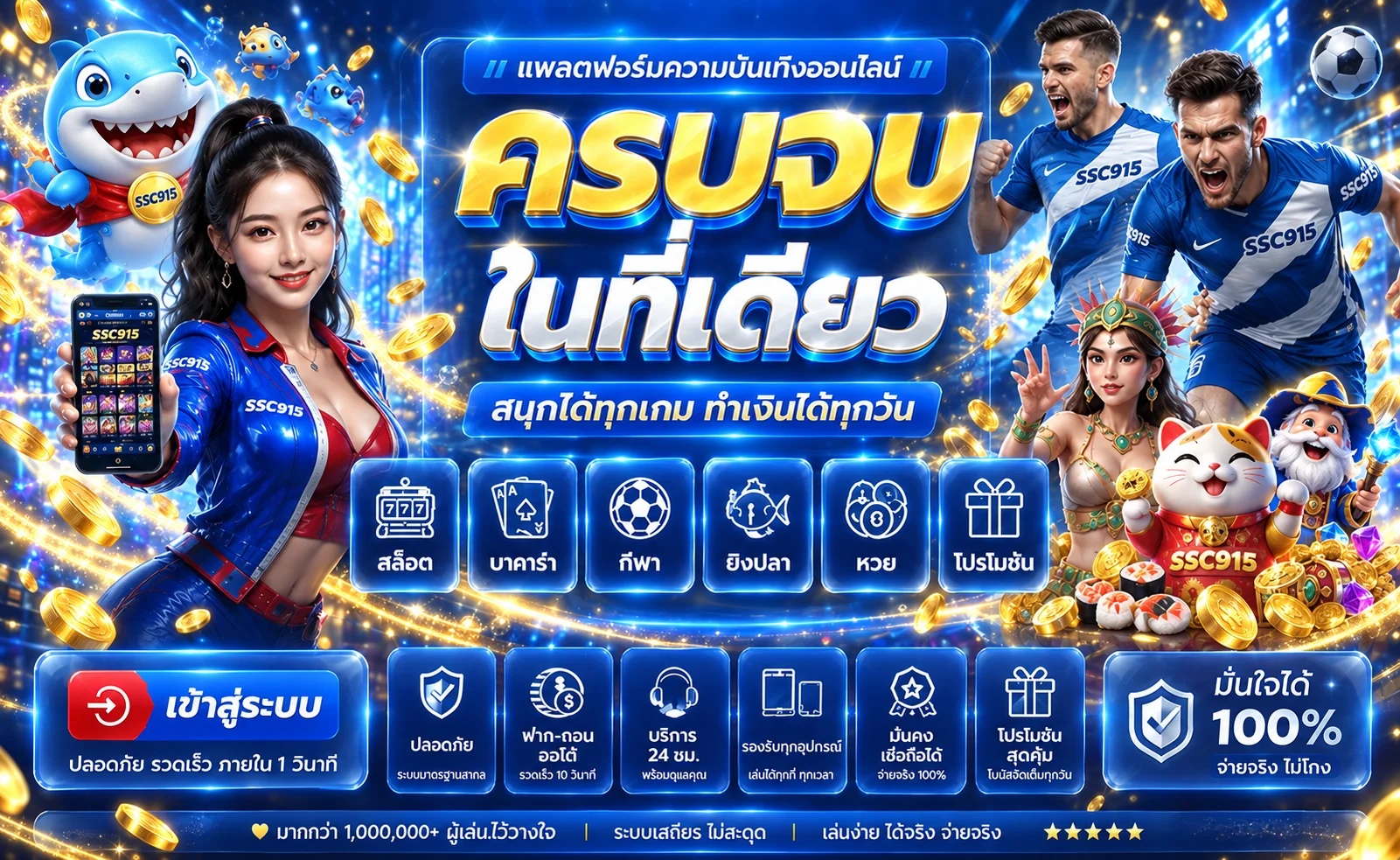 สล็อตออนไลน์ SSC915 รวมเกมและหมวดความบันเทิง